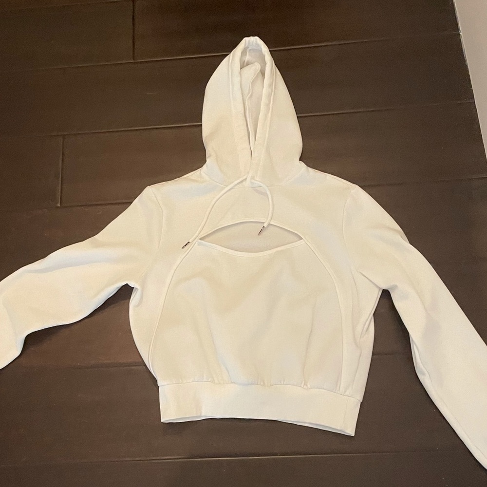 ADIKA WHITE CUT OUT SWEATSHIRT